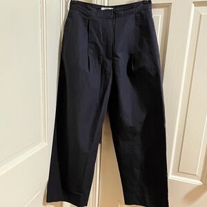 COS Barrel Legged Trousers in Navy Blue